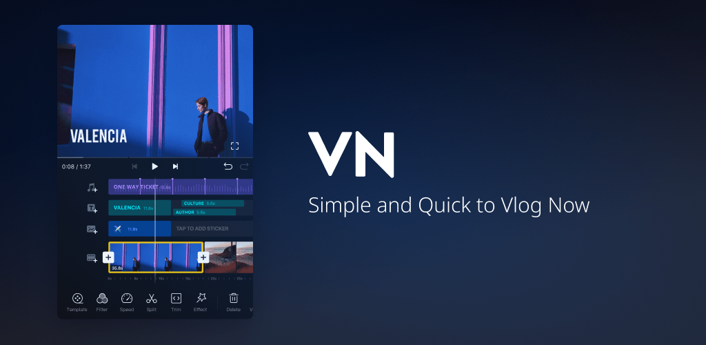 تحميل VN Editor – تطبيق للمونتاج الفيديو مهكر 2021
